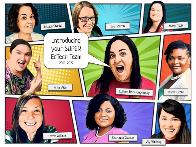 tonyvincent's tweet image. 💥 @atechcoachlife tells us how she made a comic-inspired staff photo. 
#ClassyCreations #edchat #teachertwitter

sciencenotebooking.blogspot.com/2021/07/fun-st…