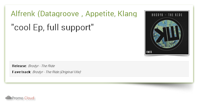 klangwerkrec's tweet photo. Alfrenk #Datagroove,Appetite,Klangwerk supports: Brodyr - The Ride 10/10 @brodyrofficial #newrelease https://t.co/cU781Hd5o3 https://t.co/NdfPdy84oH