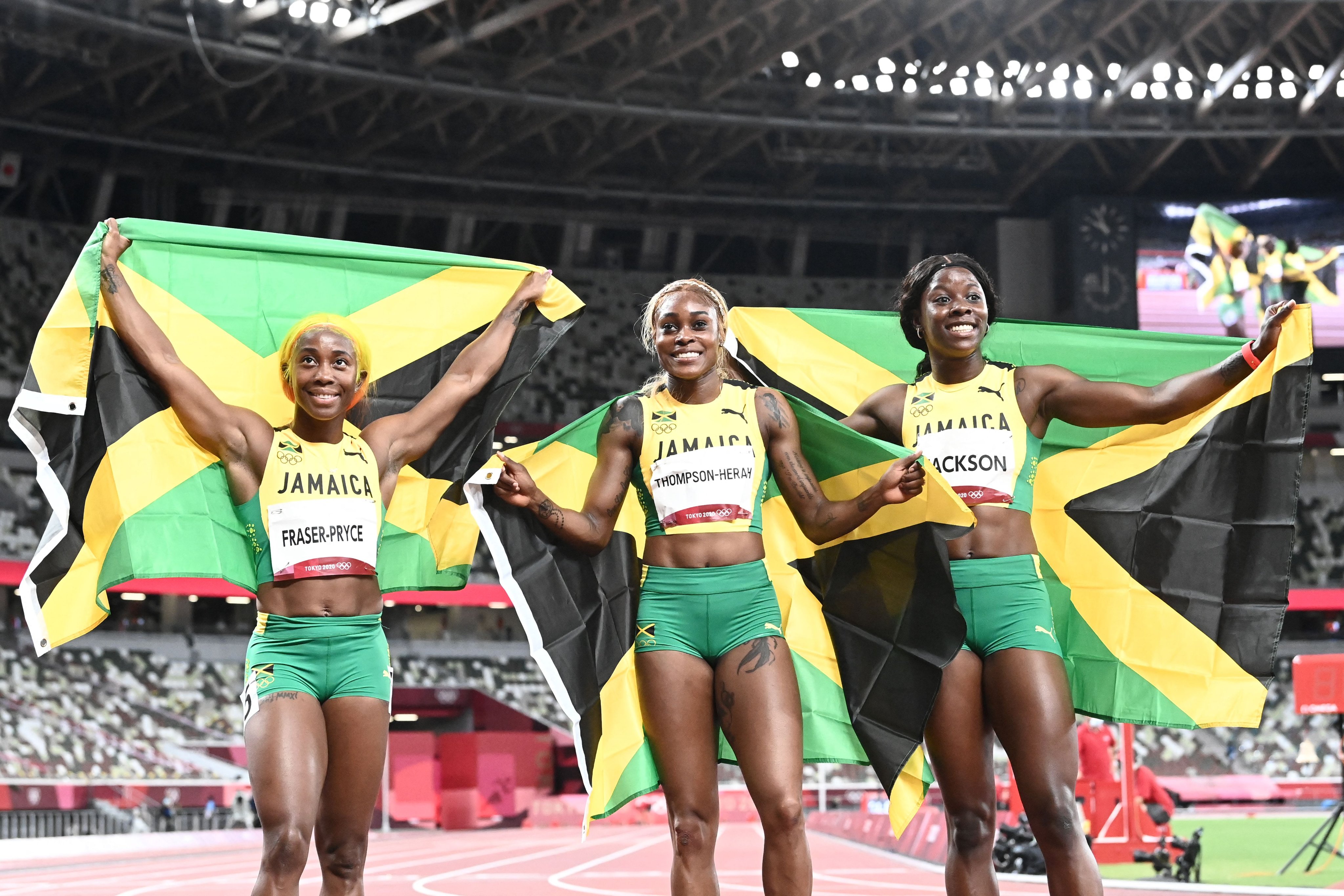 Jamaica took the entire Olympic podium