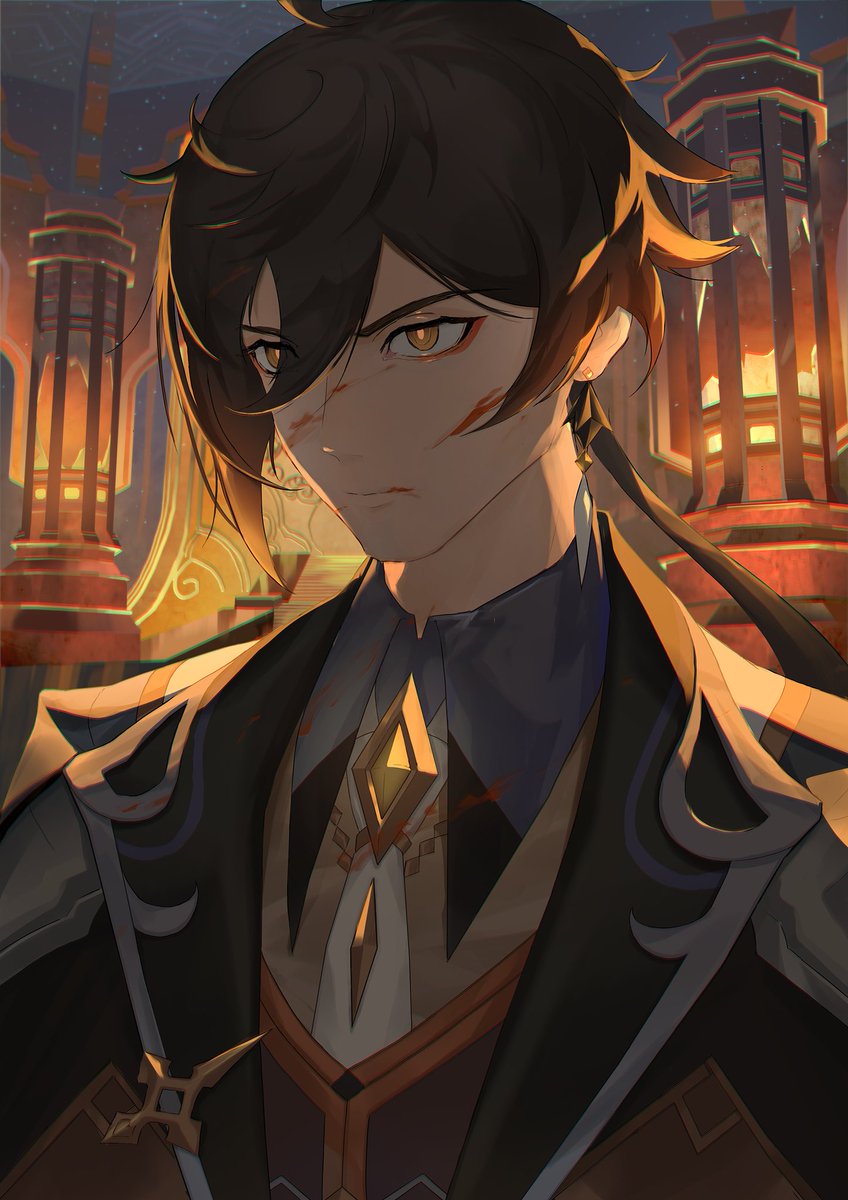 激おこ真君😤
#原神　#鍾離 　#zhongli 　#原神イラスト