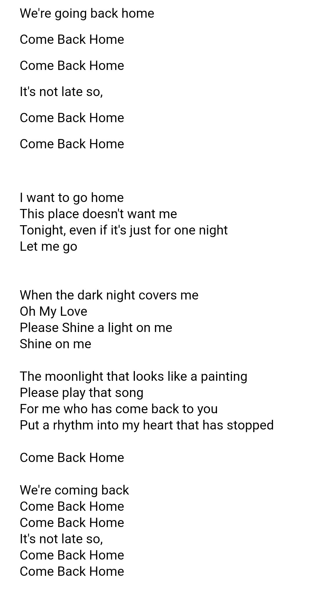 JANNABI trans on X: [TRANS] Jannabi - Come Back Home lyrics https