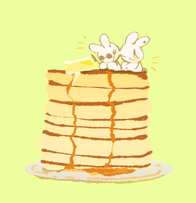 pancake no humans food pancake stack rabbit butter food focus  illustration images