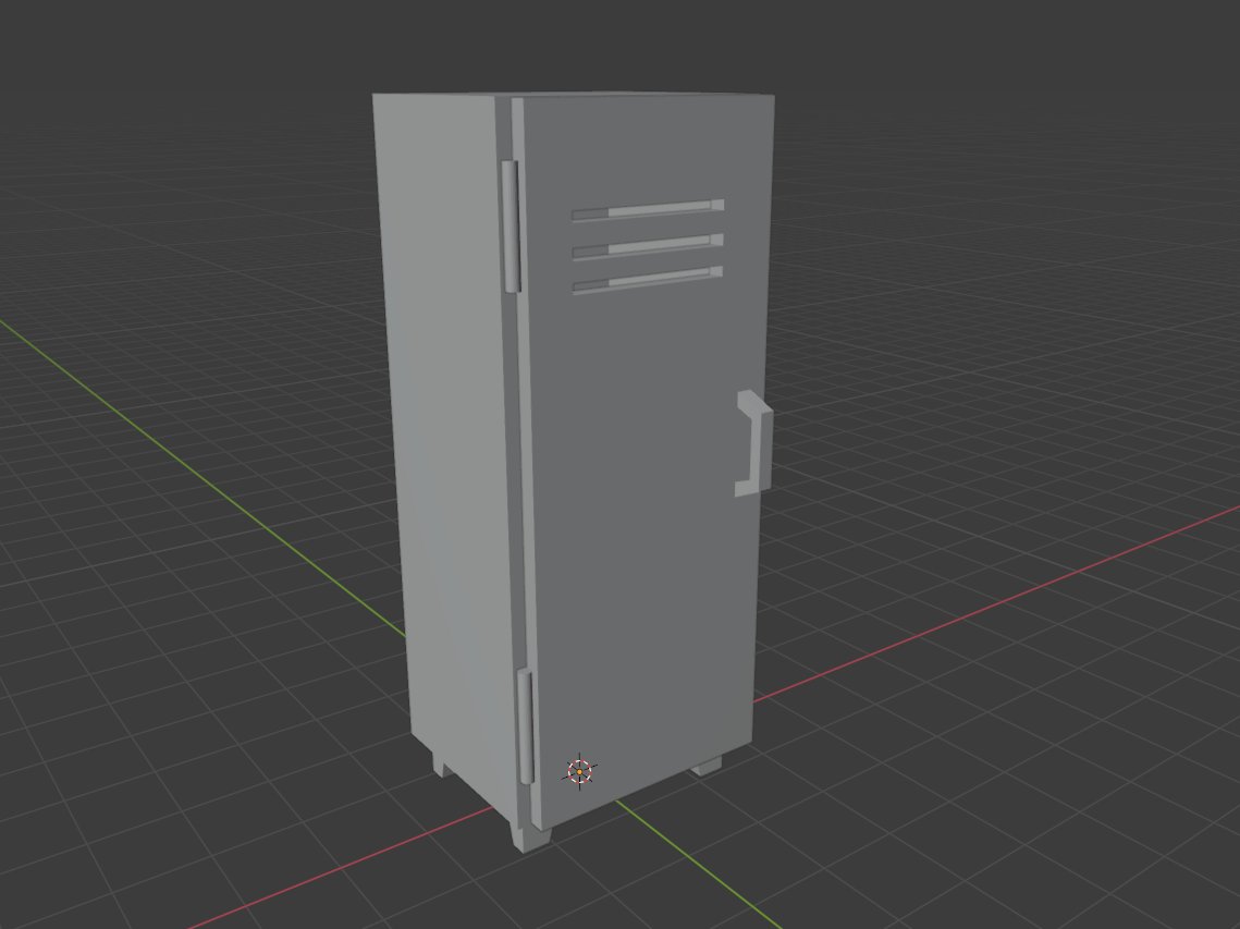 3D model of a Cabinet Intruders can try to hide in, and Hunters can gather supplies in, in Lore: The Hunt! WIP

#lorethehunt #wip #gamedev #indiegame