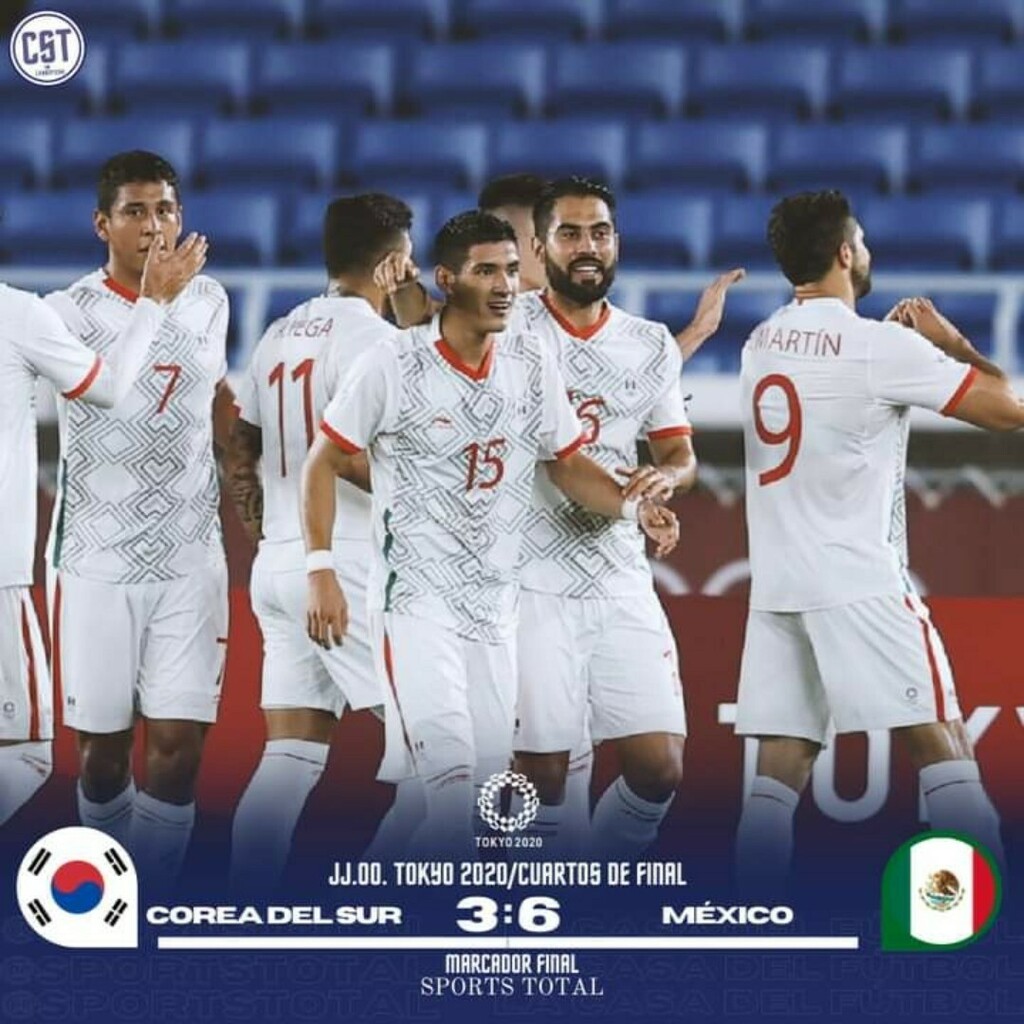 SportsTOTAL11's tweet photo. #JuegosOlimpicos2020

Con dobletes de Henry Martín y Sebastián Córdova, junto a los goles de Luis Romo y Eduardo Aguirre, Mexico humilla a Corea del Sur y se medirá a Brasil el martes a las 3 am en busca de llegar a la final

#SportsTotal #Mexico #Coread… https://t.co/F7JdTKjZXj https://t.co/VUGDEVQ95k
