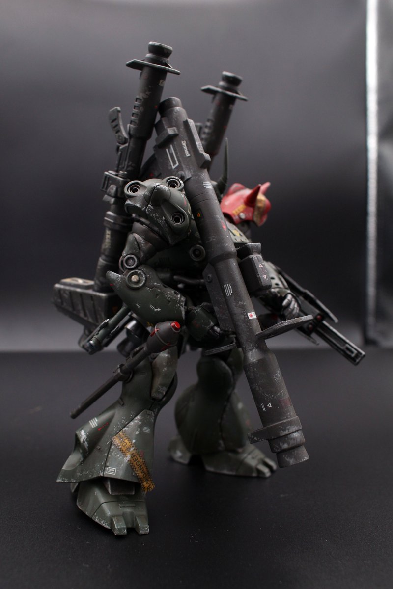 keikun_245's tweet photo. プロトタイプ・ケンプファー typeリペア
完成しました
初のウェザリングと軽いチッピングを施しました
かなり苦戦しましたが上手く出来たんではないでしょうか？頑張りました
#ガンプラ好きな人と繋がりたい 
#ケンプファー
#ガンプラ https://t.co/cBAQ5bHfR4