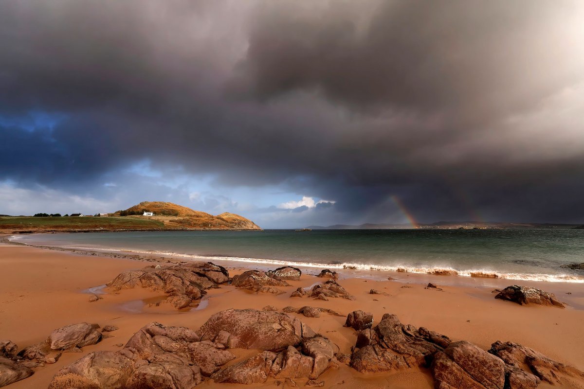 images_ian's tweet photo. Rainbow at Firemore Beach, Scotland https://t.co/BlEg0Rji6b
