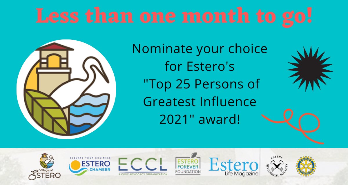 EsteroForever's tweet photo. Who do you know who had a significant impact on the Village of Estero?  Cast your vote: https://t.co/cho8gqmxlf https://t.co/uV6tJSHZ3c