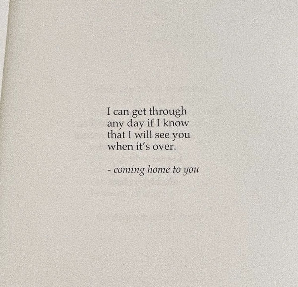 coming home to you..