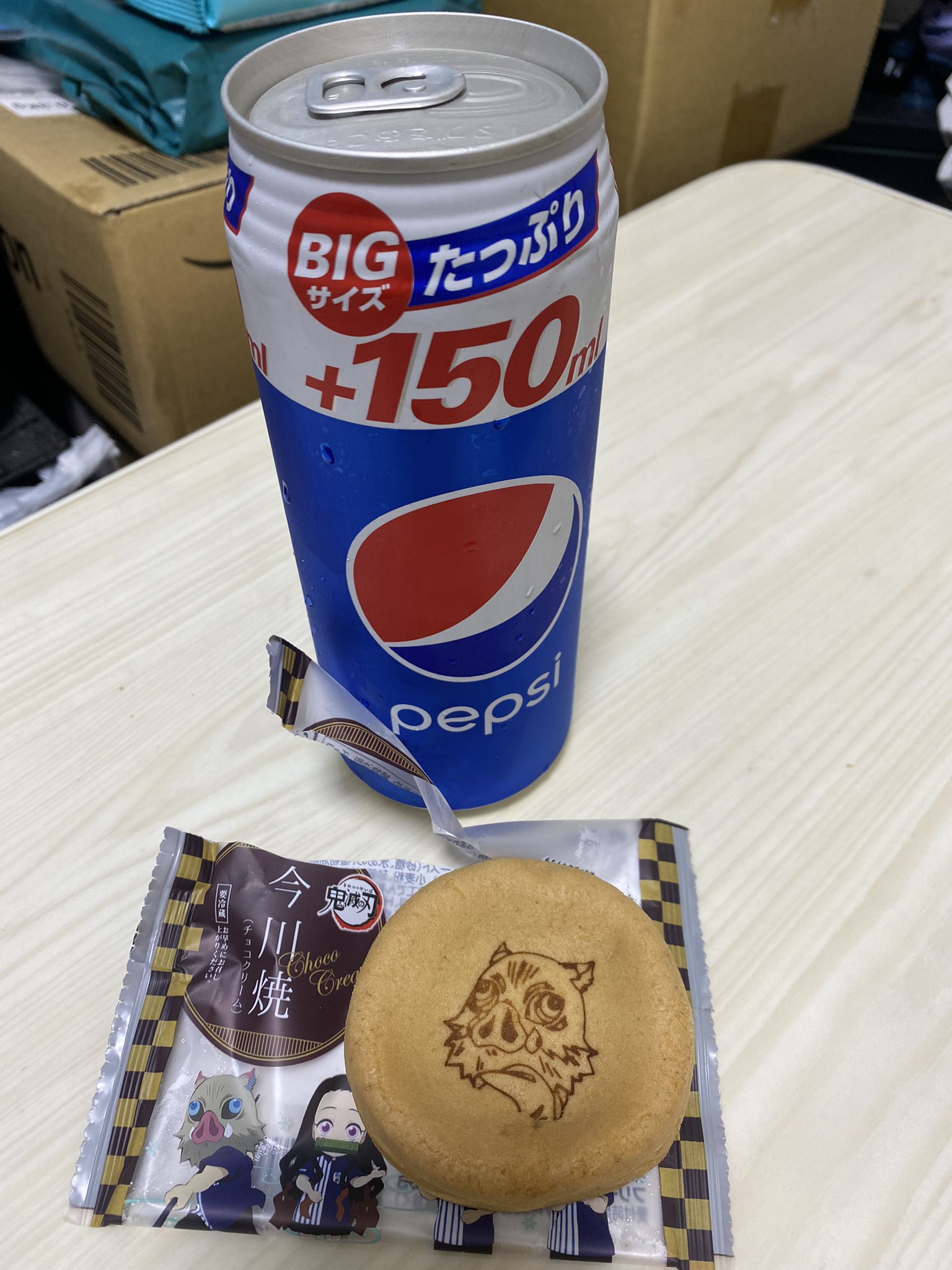 でら King Of Pop 伊之助べの今川焼きとペプシ ペプシコーラ ペプシ Lawson 今川焼き 鬼滅の刃 嘴平伊之助 T Co 8sqcaucydc Twitter