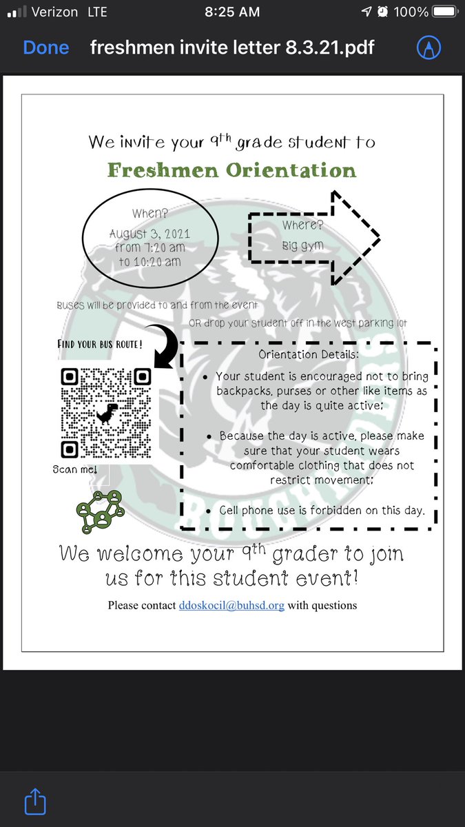 Super excited to see our freshmen on Tuesday for orientation!!