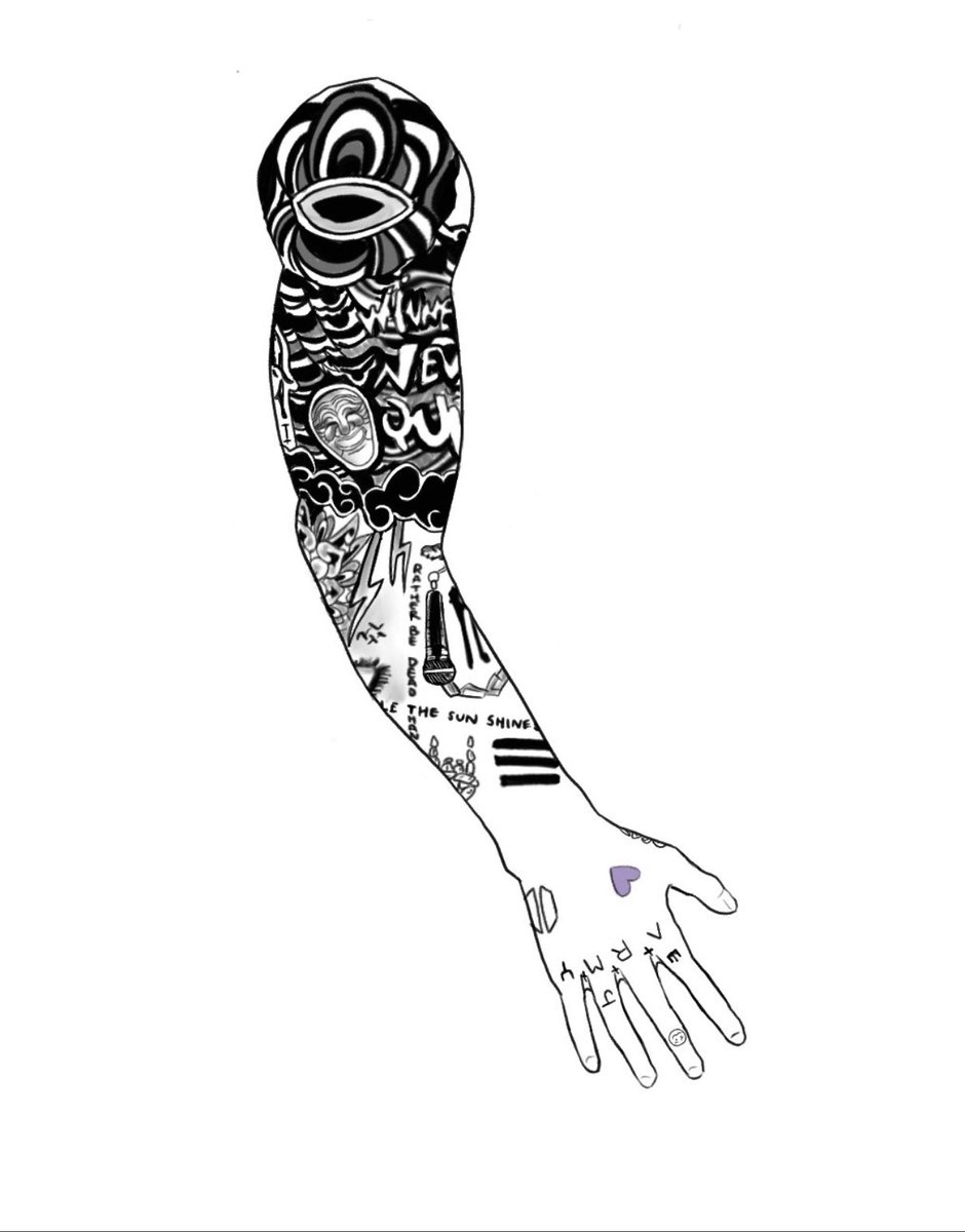 MihS2Kook's tweet photo. Eu:Por que essa pessoa tá chorando?
Xx: Porque desenharam um 360° das tatuagens do Jungkook.
Eu: *começo a chorar também* https://t.co/0oCorNzvFu