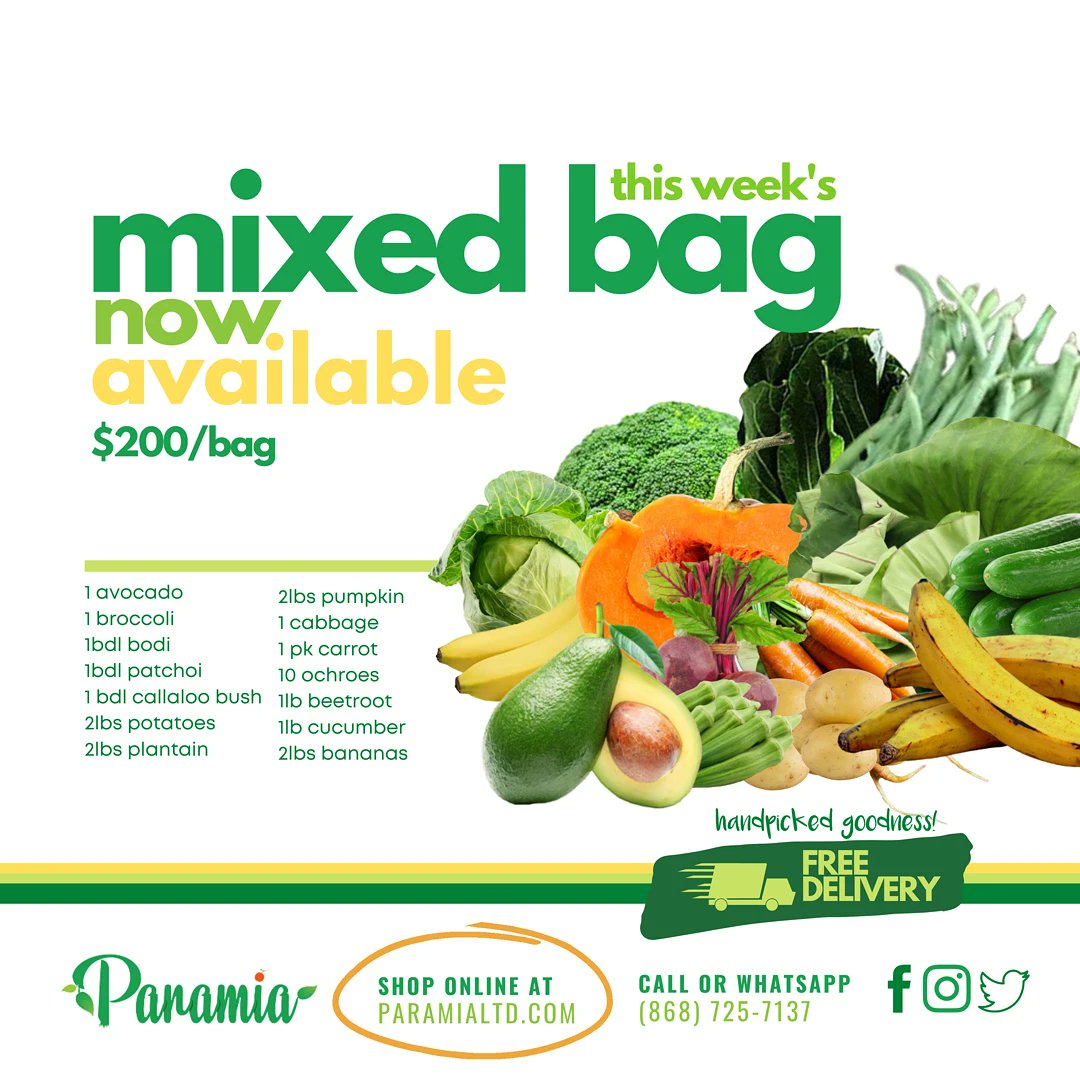 ParamiaL's tweet photo. 📌 We're taking orders from NOW until Wednesday at 5pm.
📌 Place your order at https://t.co/nEks0YtTeo OR Call or WhatsApp us at 725-7137
📌 We deliver straight to your door on Friday https://t.co/OkCV9hGw94