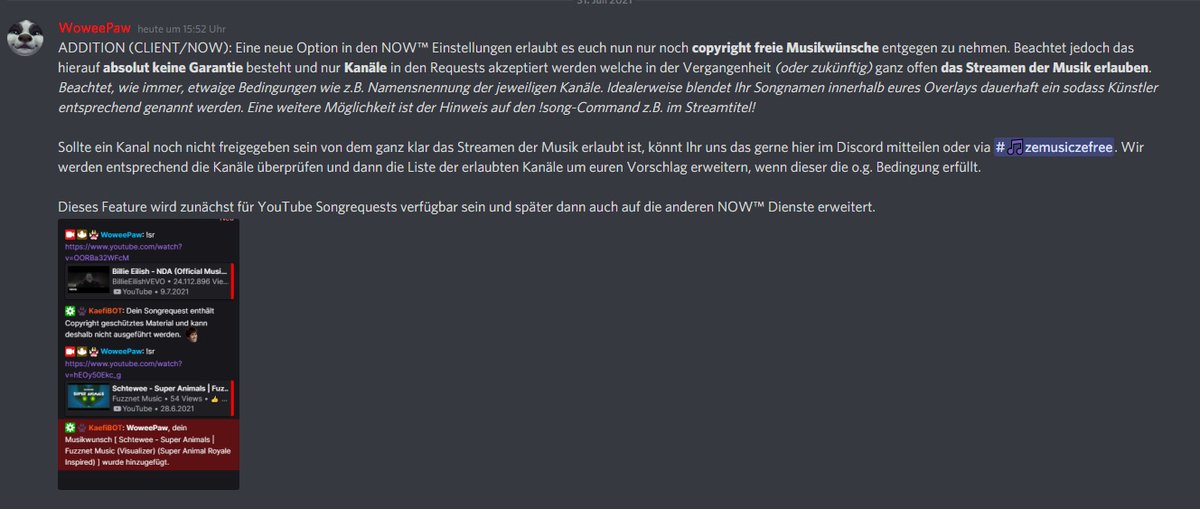KGStreamManager's tweet photo. Wir arbeiten da an etwas. Weil es viel Text ist, haben wir hier zwei Screenshots für euch. Der eine Screenshot ist der eigentliche Text (Changelog) und der andere das Beispiel (in größer). :)

#Chatbot #twitch #TwitchDE #StreamManager https://t.co/SE0MFquDcK