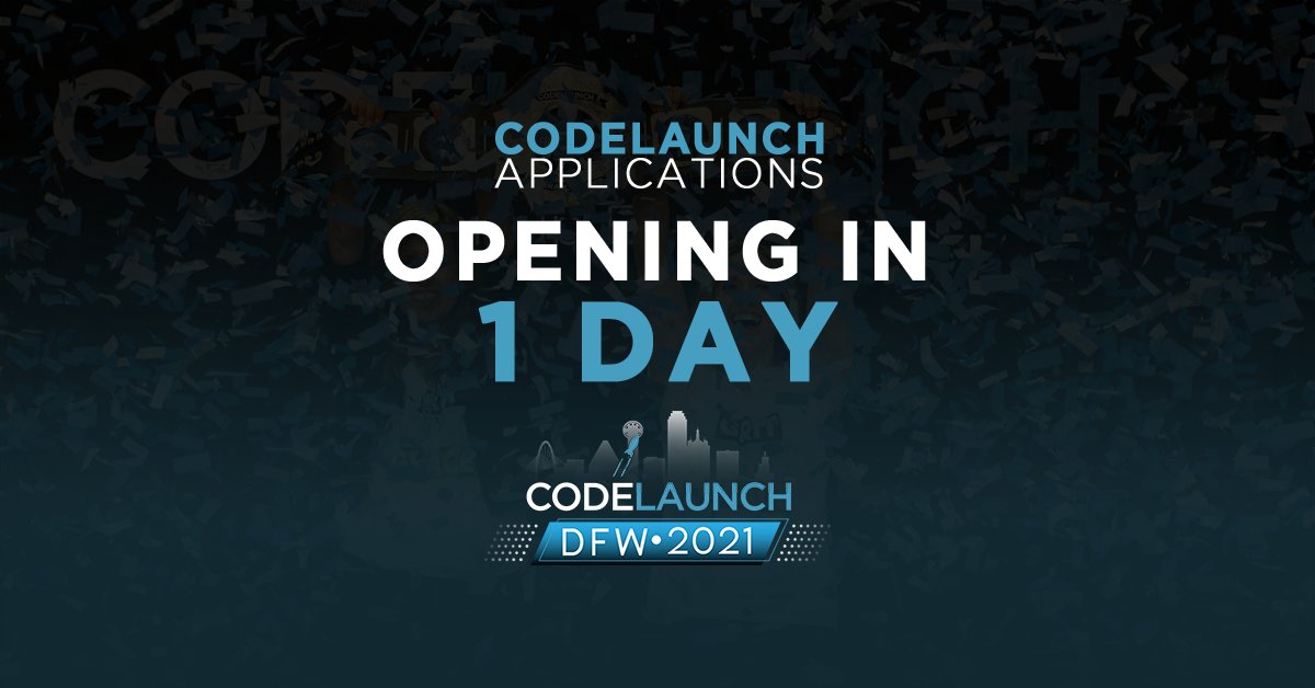 CodeLaunch's tweet image. Only 1 day left until CodeLaunch DFW will begin accepting applications. Apply here on August 1st: codelaunch.com/event/dfw/

#startups #startupfunding #seedaccelerator #dfw
