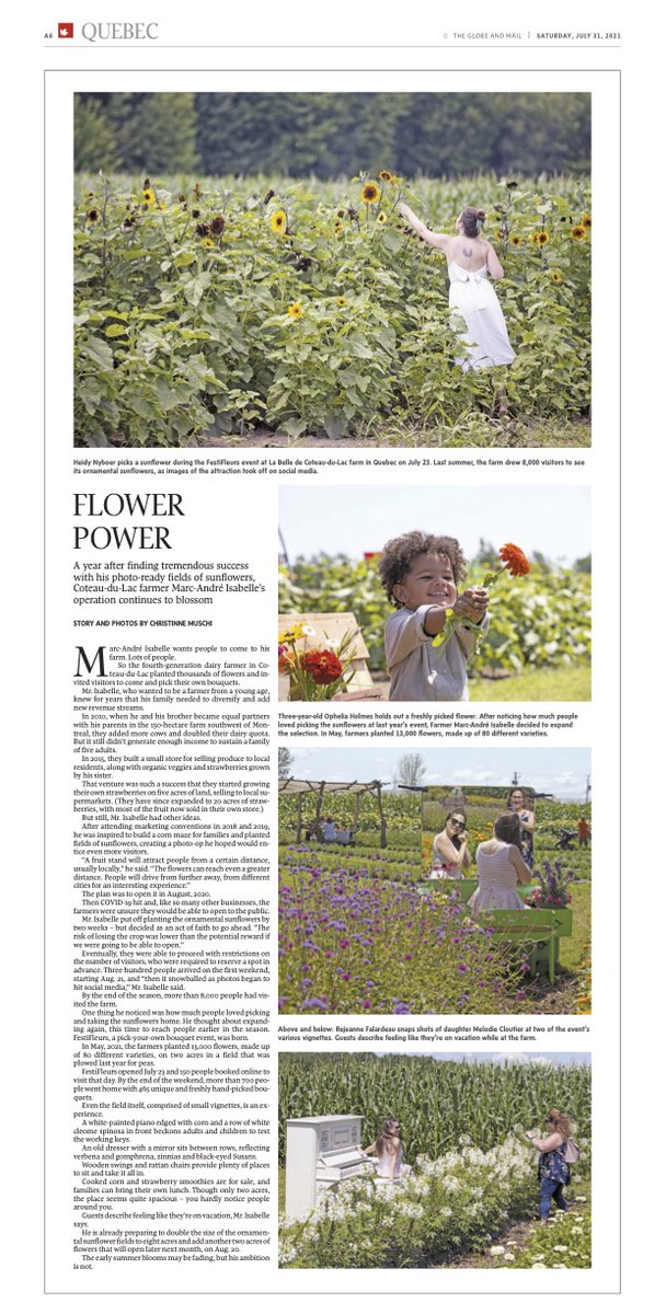 moosh001's tweet photo. Field of Blooms at La Belle de Coteau-du-Lac. #globeandmail #labelledecoteaudulac #pickyourownflowers https://t.co/YWp0hlo6eq