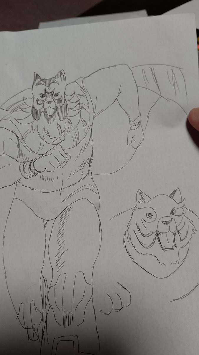 姪が鬼滅キャラを模写していてなかなか上手い。
俺も負けてはいられんとタイガーマスク二世を模写したが、なんか失敗。 