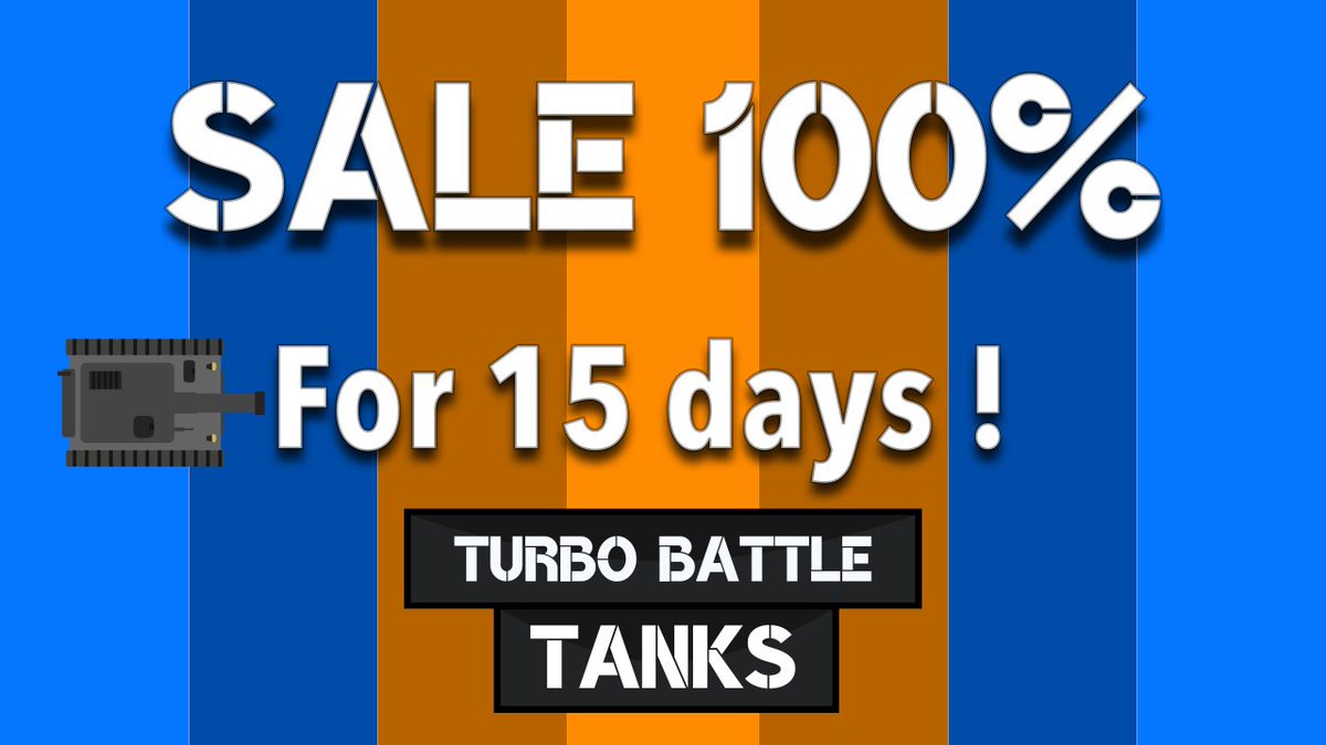 TurboDevTeam's tweet image. Turbo Battle Tanks is 100% off : turbo-developement-team.itch.io/turbo-battle-t…

We are still working on TBT and we hope this sale will give us as many feedback as possible !

#TurboBattleTanks #indie #indiegame #indiedev #IndieGameDev #gamedev #sale #Freegame