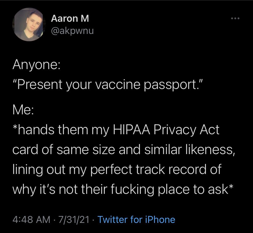 Me: That’s a bad #HIPAA take, man.