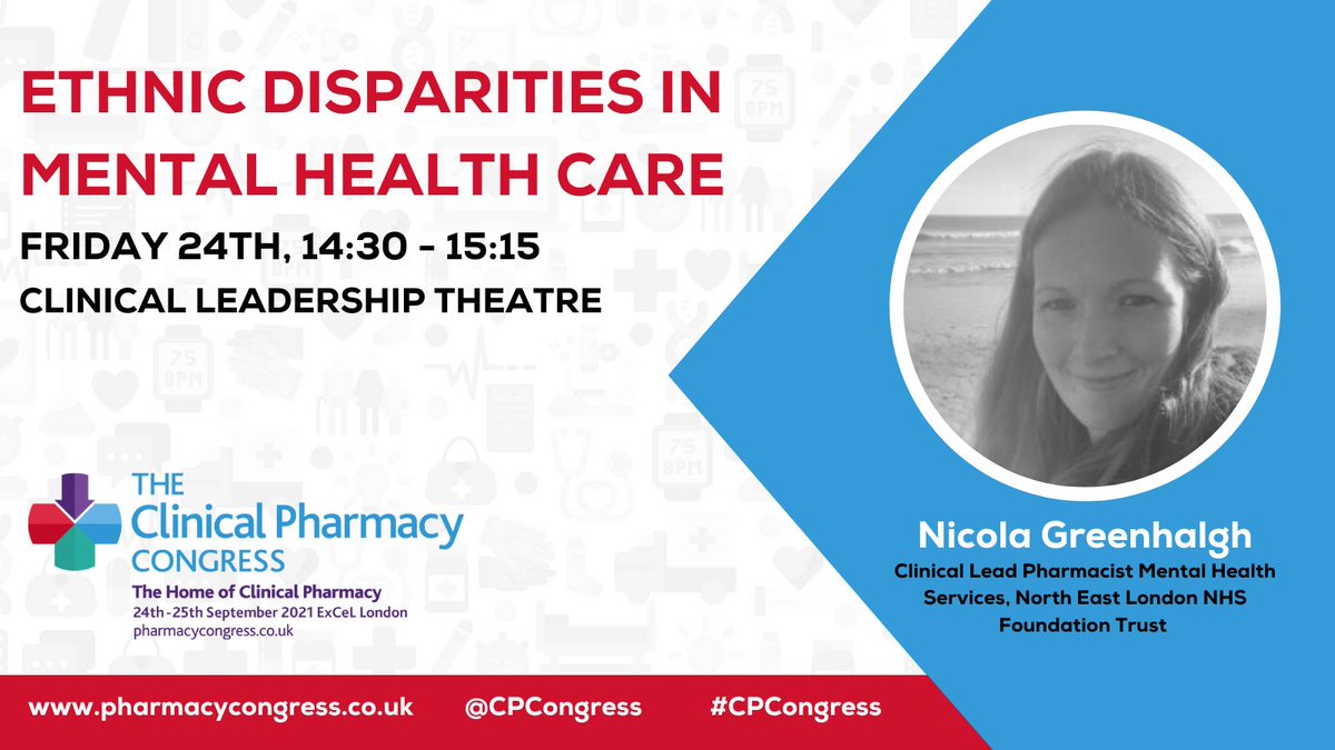 Clinical Pharmacy Congress (@cpcongress) on Twitter photo We are delighted to announce another speaker preview at this year's #CPCongress.
Please welcome Nicola Greenhalgh <a href="/MI_MentalHealth/">Nicola Greenhalgh</a> who will be speaking on Friday 24th in the Clinical Leadership Theatre.
Don't miss out by securing your space here: buff.ly/3hTgXLW We are delighted to announce another speaker preview at this year's #CPCongress.
Please welcome Nicola Greenhalgh <a href="/MI_MentalHealth/">Nicola Greenhalgh</a> who will be speaking on Friday 24th in the Clinical Leadership Theatre.
Don't miss out by securing your space here: buff.ly/3hTgXLW