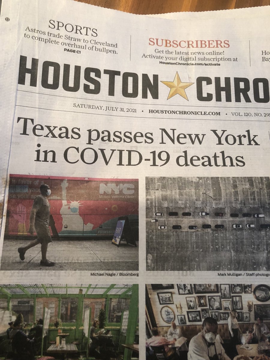 Texas ➡️       53,366 (+58) Deaths
New York ➡️ 53,257 (+7)   Deaths

ABBOTT
Keeping Texas RED 👆 
No matter the cost

#DemVoice1 #ONEV1 Z21 #FreshVoicesRise #wtpBLUE