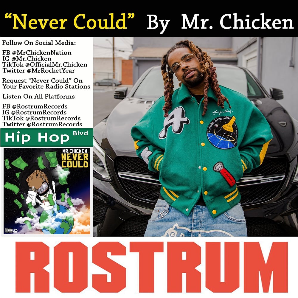 GWStevieD's tweet photo. Be sure to check out "Never Could" by Mr. Chicken on Rostrum Records, currently streaming on all platforms. Watch the video on YouTube, follow Mr. Chicken on social media, and request the song on your favorite radio stations, in your favorite clubs, and from your favorite DJ's... https://t.co/niXzFscroH
