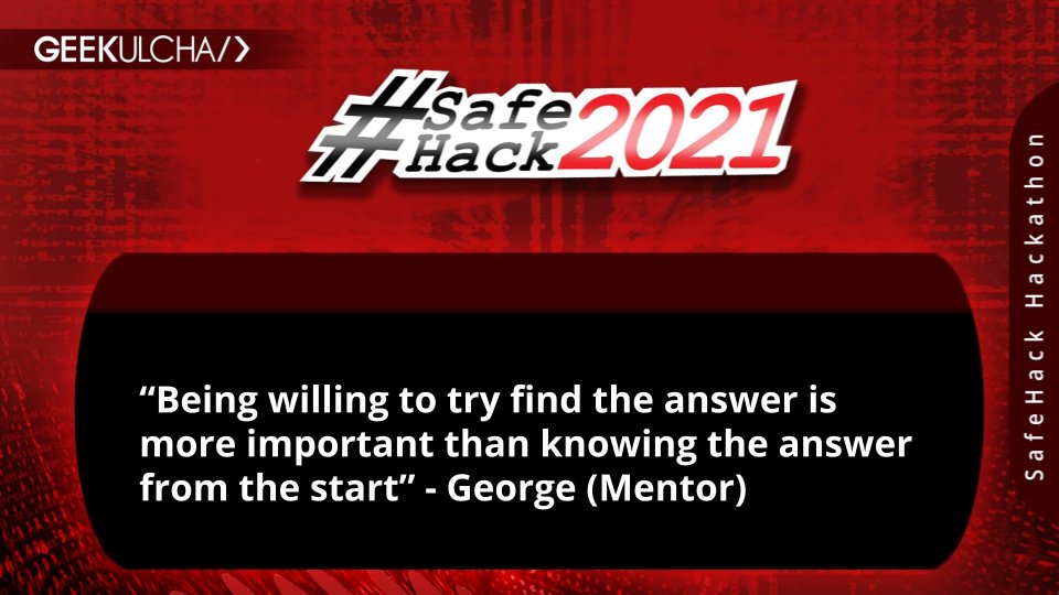 TiyaniTee's tweet image. #SafeHack2021