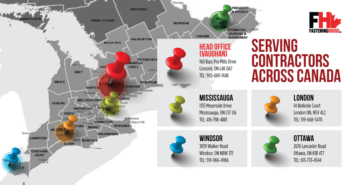 FasteningHouse's tweet photo. Out of town job? We've got you covered! Same superior service. Same knowledgeable staff. Same experience.
Visit our locations today across Ontario

#fasteninghouse #toolshop #industrialsupplier #constructionlife https://t.co/ztJH1U9uC0