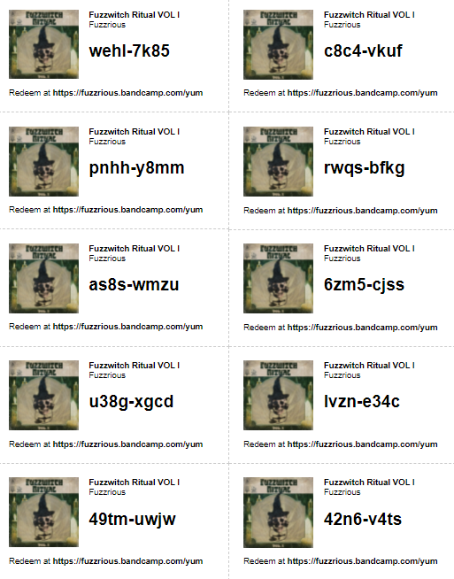Guess who's back?

Bandcamp Codes! Fuzzwitch Ritual VOL I - Stoner Rock PRE ORDER COMP! #bandcampcodes