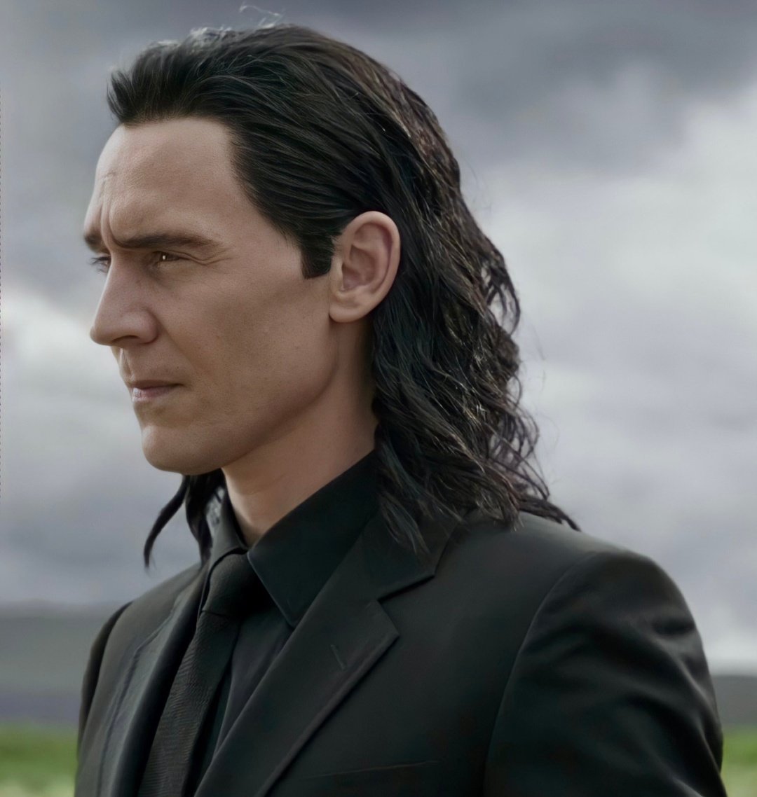 Loki in his black suit. 