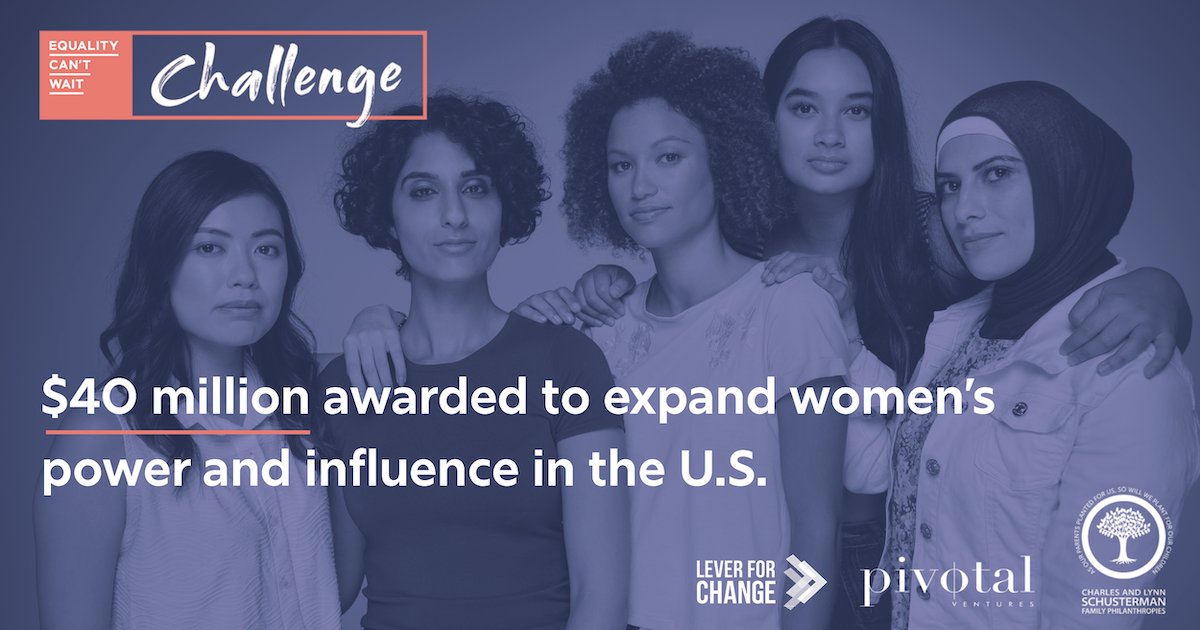 🎉 Congrats to the awardees of the @EqualityCantWait Challenge: @domesticworkers, @CaringAcrossGen, @nwlc, @TheArcUS, @MomsRising, @FmlyValuesWork, @adaacademy, @girls_inc, @NMCCAP, & @NativeWomenLead! #EqualityCantWait