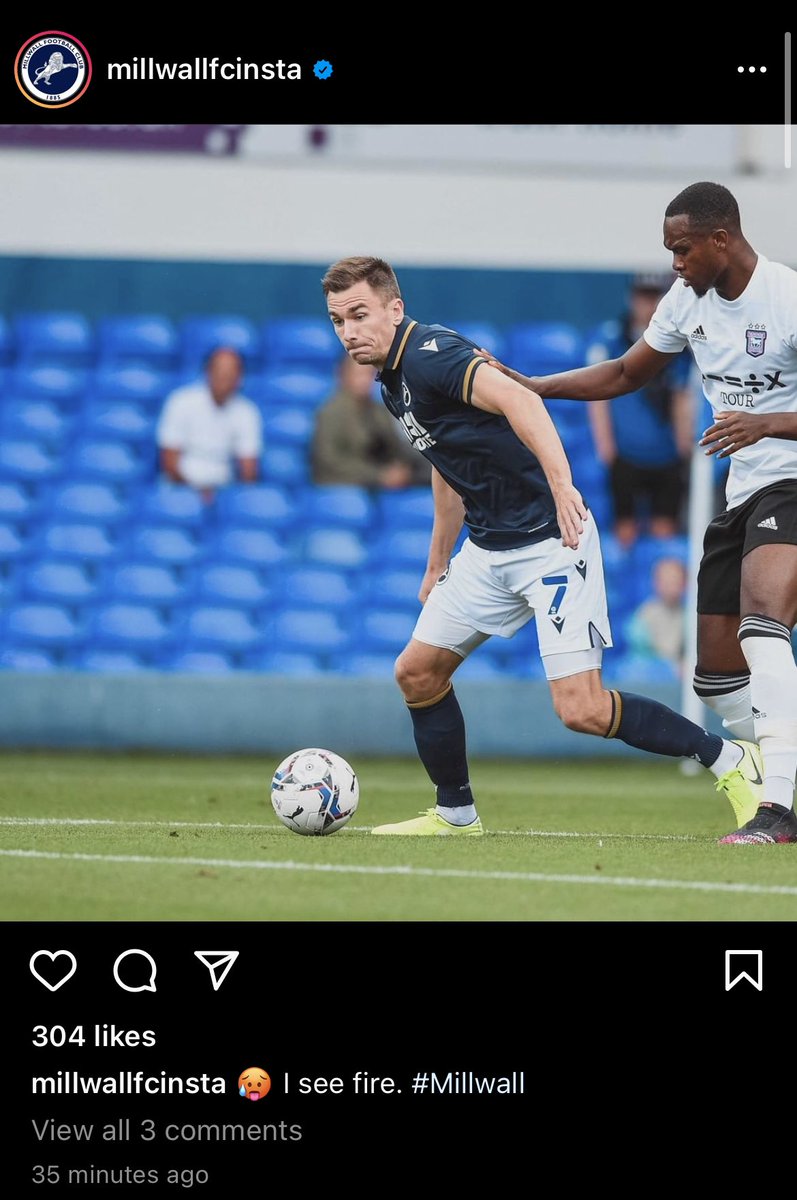 GeorgeMorey93's tweet image. Top shithousing from Millwall putting Ed Sheeran songs as the captions on every Instagram post while we destroy Ipswich, the team he sponsors 😂🙌🏻