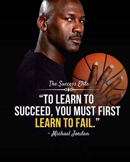 CoachEderlyn's tweet photo. “I’ve missed more than 9000 shots in my career. I’ve lost almost 300 games. 26 times, I’ve been trusted to take the game winning shot and missed. I’ve failed over and over and over again. That is why I succeed.”  -Michael Jordan
Learn to fail your way to success‼️ https://t.co/tZqvAEqljq