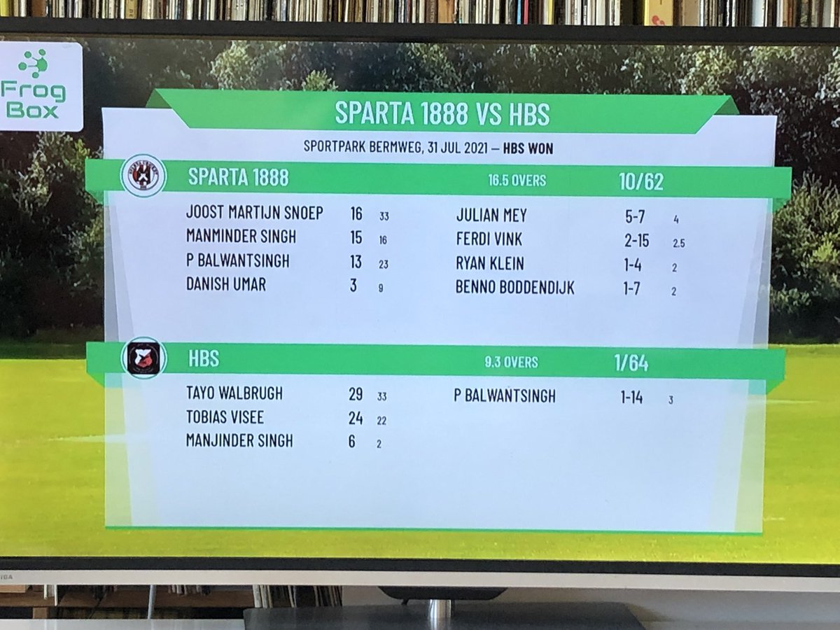 5 voor 7 in 4. Niet normaal. Geweldig van <a href="/mey_julian/">Julian De Mey</a> <a href="/HBScricket/">HBS Cricket</a>
