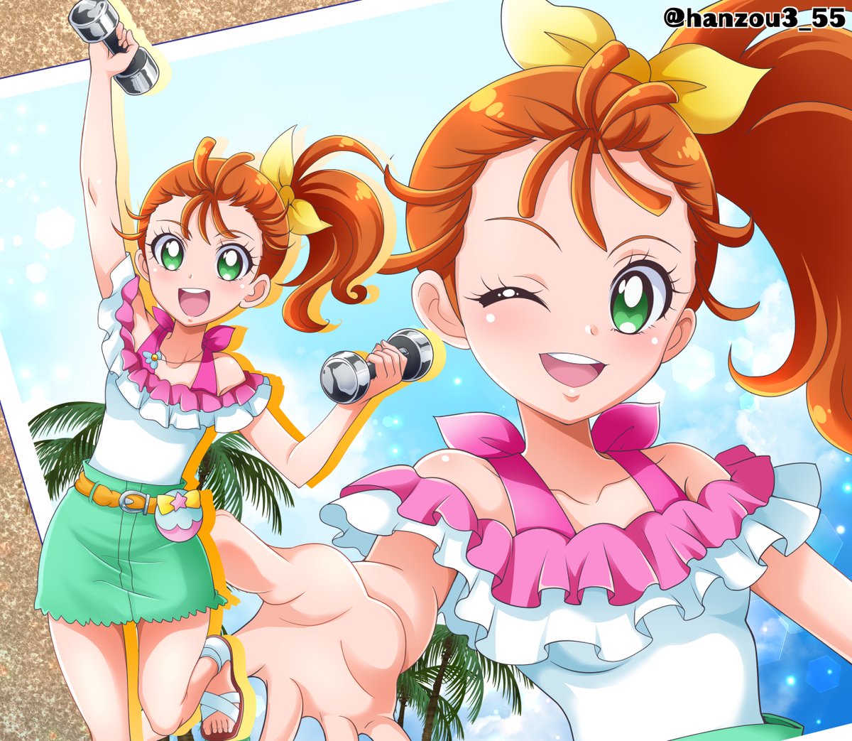 過去絵ですが、まなつちゃん誕生日おめでとうございます！ #キュア