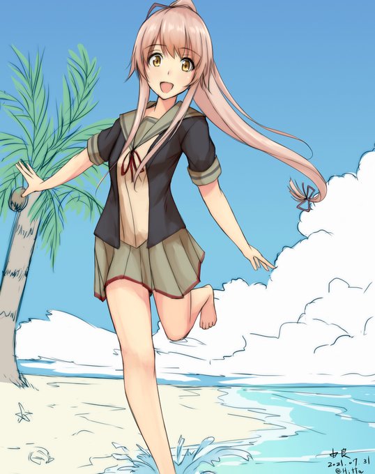 直筆色紙　艦これ　由良　草壁レイ　oblate 直筆色紙 艦これ 由良 草壁レイ oblate