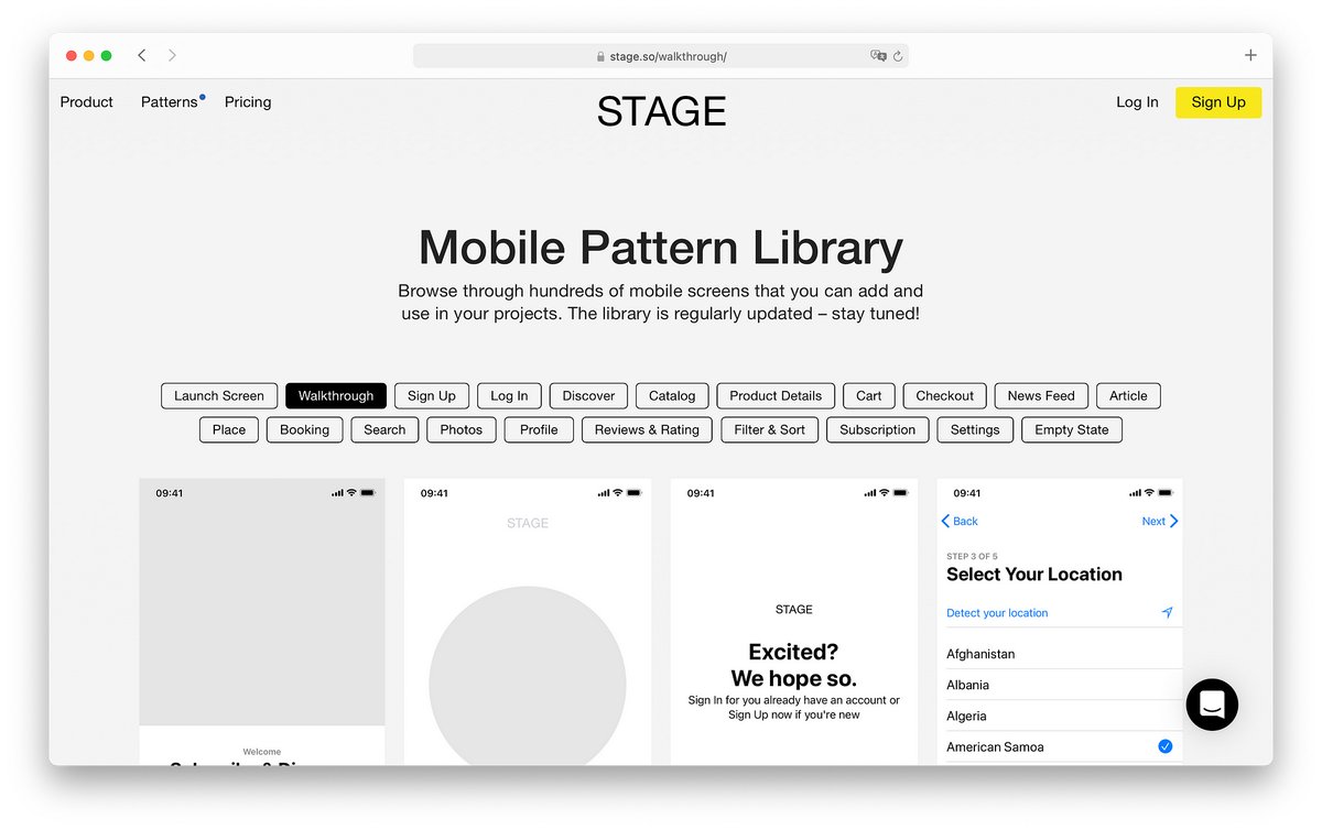 Landing page for <a href="/madeonstage/">Stage</a>, a browser-based editor for creating iOS app wireframes and designs, with tags for navigation and eye-catching buttons: → stage.so  

Explore more projects #MadeWithReadymag: → readym.ag/j8fbu
