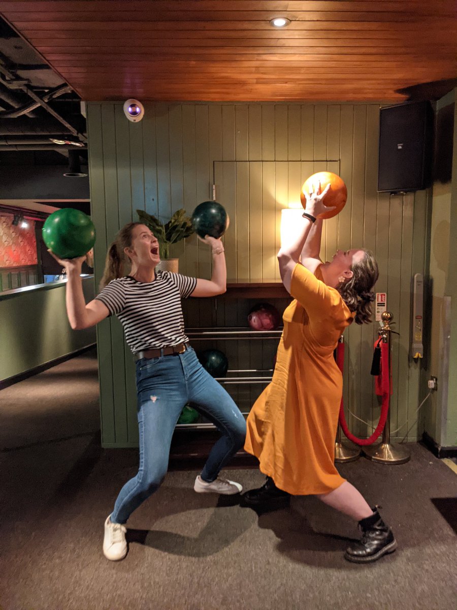 MrsJPlum's tweet photo. Celebrated our first class degrees by losing to our partners at bowling. She's the hardest working person I know and I thought there was nothing she couldn't do... Until I watched her bowl https://t.co/OOdJraD1yD