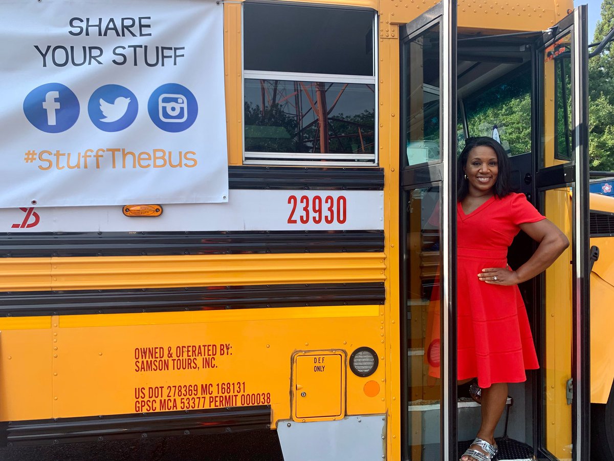 Time to #stuffthebus Please come by WSB or any one of our locations with school supplies to help children in need head back to school with the tools they need to succeed. 😊🖍📗🤷🏾‍♀️📓✏️