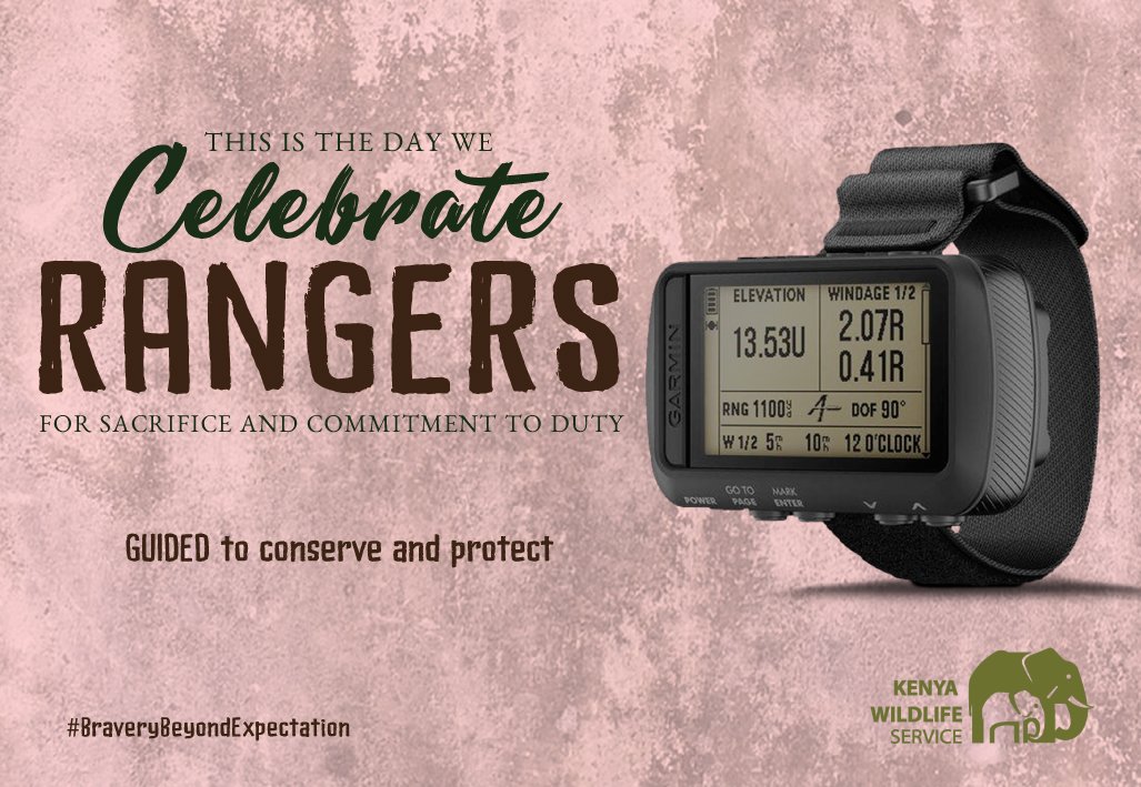 KWSKenya's tweet photo. For bravely forging paths deep into the wild unknown, to rescue a rhino in distress or to locate and record a new birth in the elephant family, we CELEBRATE you. #WorldRangerDay #BraveryBeyondExpectation https://t.co/wlkEwMnWtK