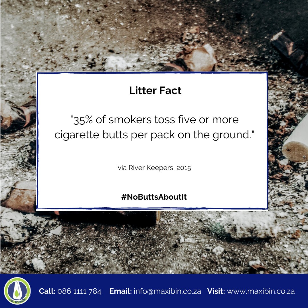 MaxibinSA's tweet photo. Bin. Your. Butts! 

#CapeTown #NoButtsAboutIt #Litter #EcoFriendly https://t.co/WfDBegqg13