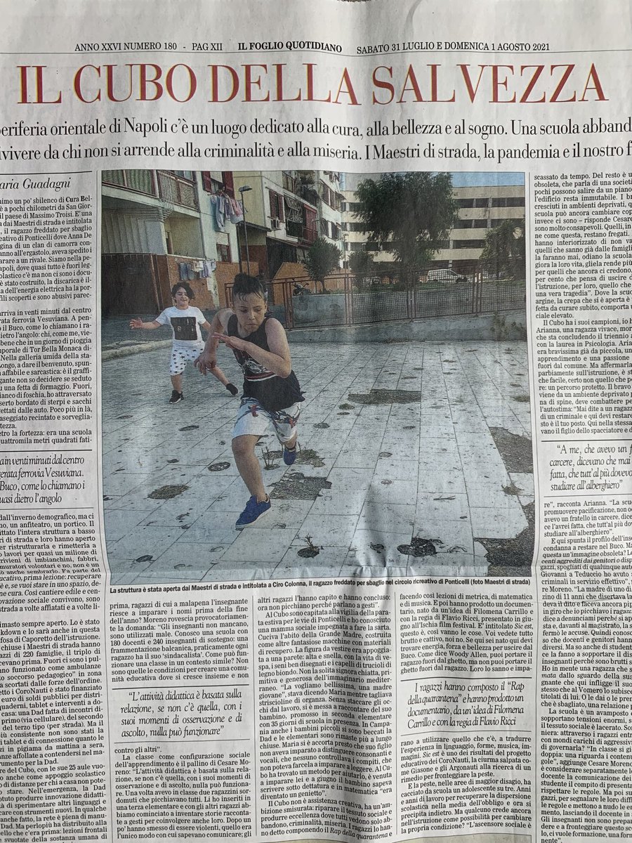 UgoMorelli's tweet photo. Cura Bellezza Sogno ⁦@maestridistrada⁩ #CesareMoreno #CiroColonna -Chi non si arrende alla criminalità alla miseria alla pandemia ⁦@ilfoglio_it⁩ ⁦@RoIaccarino⁩ ⁦@Andrea_Donega⁩ ⁦⁩ ⁦@GranataElena⁩ ⁦@AngeloMoretti40⁩ ⁦@EmanuelaFellin⁩ https://t.co/wX1RsSGrln