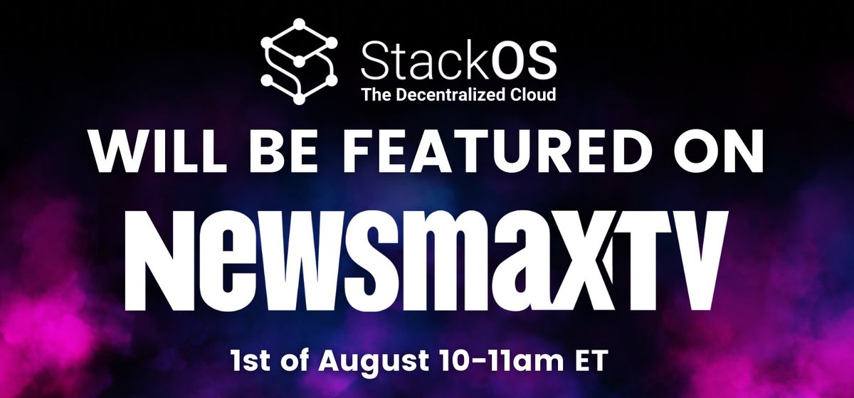 StackAI_xyz's tweet photo. Communities of @DeployOnStackOS, @sportemongo and @nobilitytoken are you ready for tomorrow's broadcast on @newsmax?🔥🎥

We are especially excited to see @VishnuKorde introducing StackOS, the decentralized cloud, to the world!

https://t.co/TZ535Vlspx

$STACK $SGO $NBL $BTC $ETH https://t.co/5VHoJiBJTs