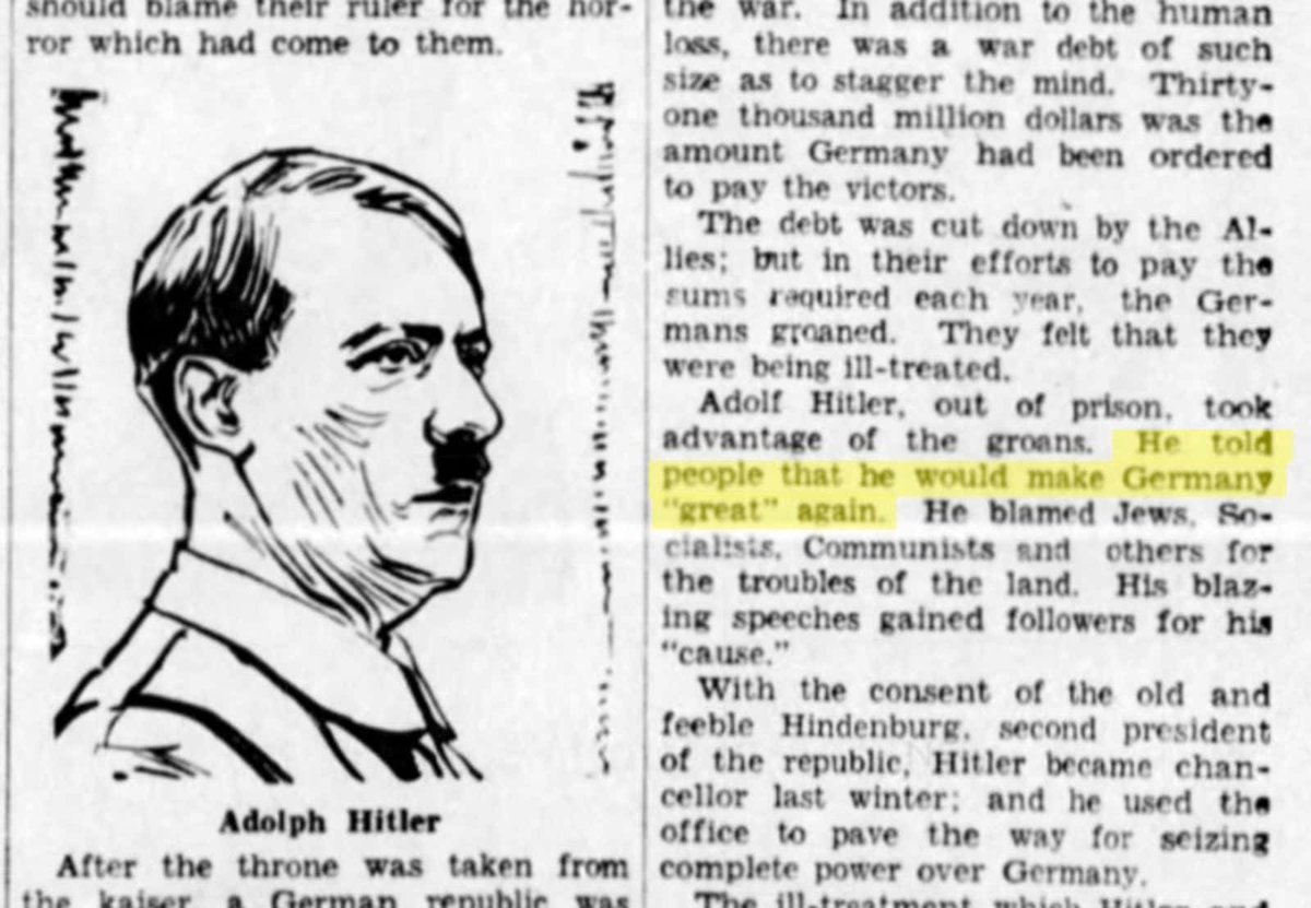 @DavidLeonGill January 4, 1934 article in Green Bay Press-Gazette... Maybe he didn't print it on MGGA hats, but this was something he talked about. Your point comes with receipts.