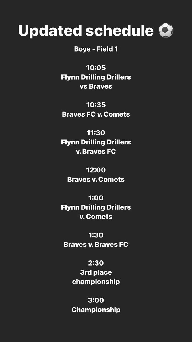 Updated Schedule for CORE 4v4 Classic