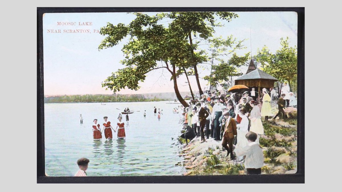 PowerLibrary's tweet photo. Know what never changes? Escaping the dog days of summer with a cool swim! Check out these vintage PA postcards of 'bathing' scenes from around the state. Find these and more on PA Photos & Documents digital archives. https://t.co/xHEh2q7Fzb #pahistory #thosesuits #summertime https://t.co/pAnvEiYsm7