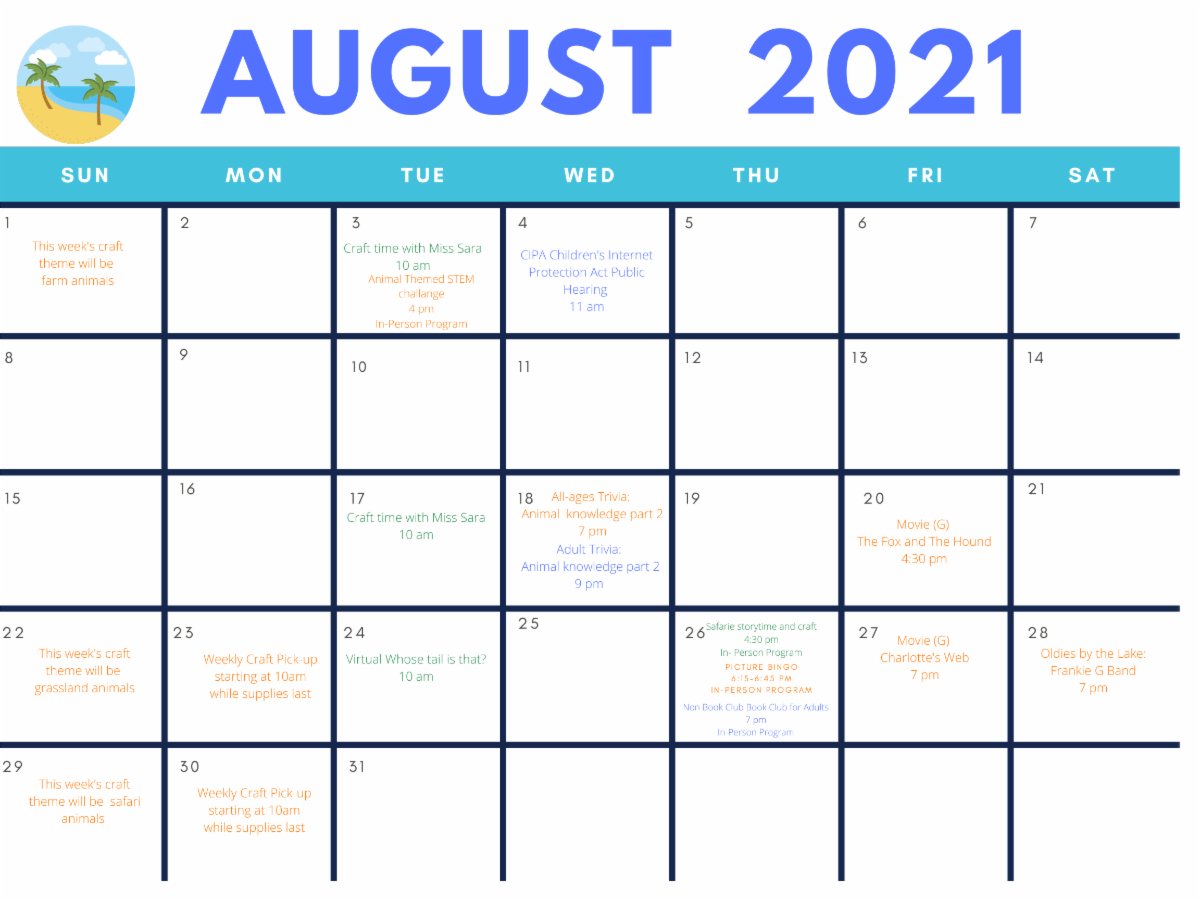 Lincoln Park Public Library August Newsletter conta.cc/3C2TyPW