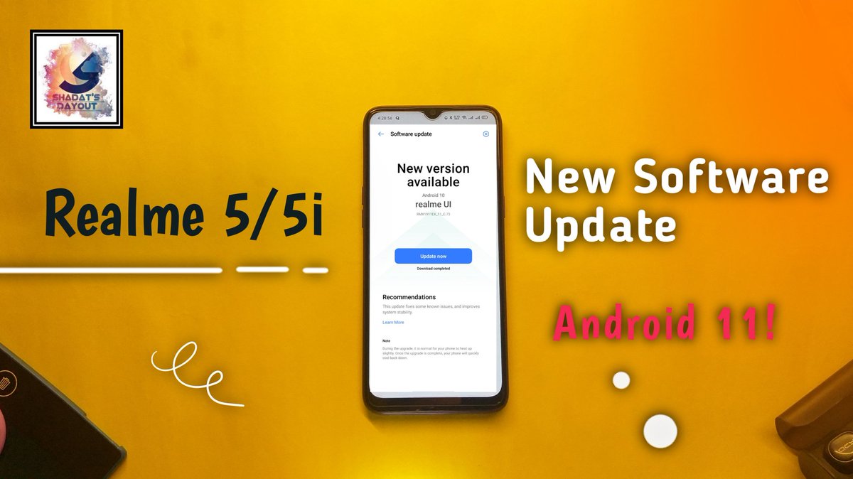 shadatsdayout's tweet photo. #Realme5 #Realme5i New #Software #Update #2k21 #Realme #Android11 #Update #ThePS5 #Android #android12 #realmeGT
#Realme8S #realme8Pro #tech
#technology #news #YouTube
#video #Bangladesh #technews
https://t.co/erT45d17Us https://t.co/kHHBhVJzeZ