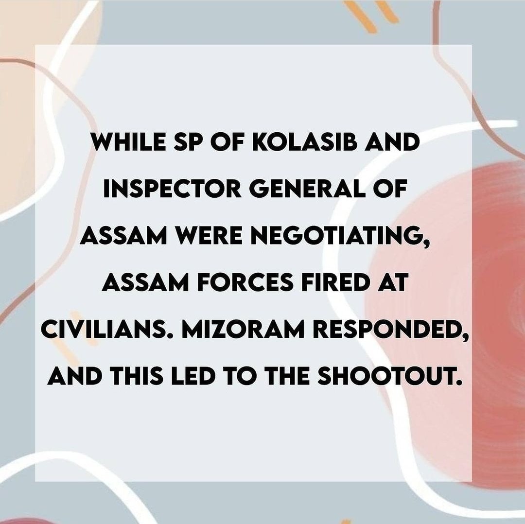 ApuiiK's tweet photo. This is the truth
The shooting did not take place in the disputed area of the border, it happened inside Mizoram.
The Assam police cross the border and started the shooting.
#mizoramspeaksout https://t.co/zefcjmZliK