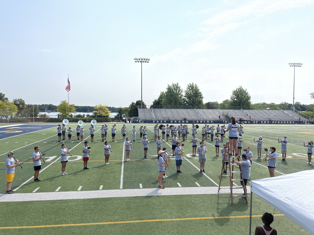 Congrats to the 2021 EGRHS Marching Band on a successful band camp.  Great performance today.  Wishing you the very best this season!