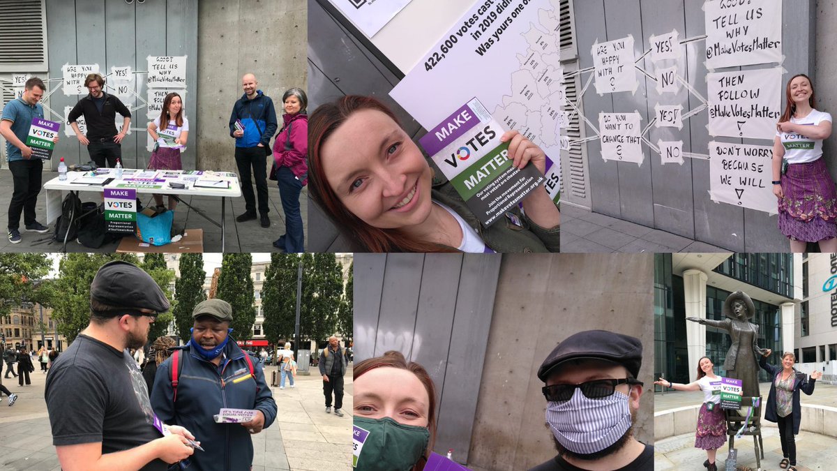 MVM_Manchester's tweet photo. We've had so much fun today #MakeNoiseForPR - our voting system is not fair and it needs to change.  If you haven't signed the petition yet today make sure you don't forget and sign it now. We need to #MakeVotesMatter https://t.co/y3flipfhRr https://t.co/zuQOsFBTQ2